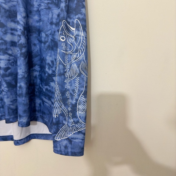 REEL LIFE || Mens long sleeve blue camouflage shirt size xl - Picture 7 of 7